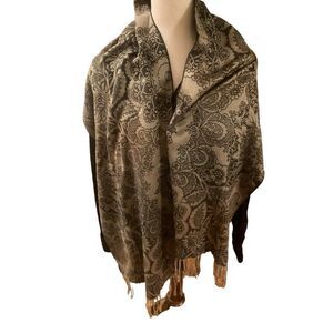 Cashmink Brown Patterned Scarf